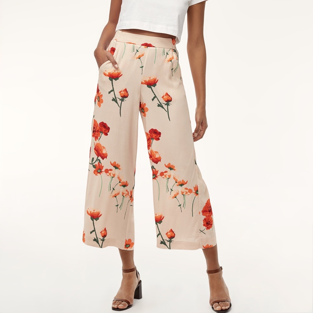 Aritzia black floral faun pants